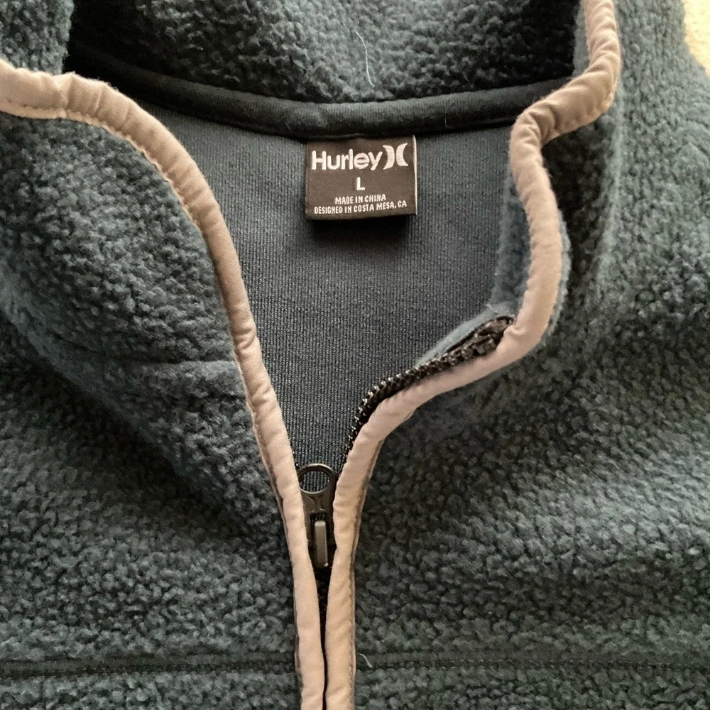 New Mens The Hurley pocket Peak Fleece Vest Vest Full Zip Jacket Coat sizes - Picture 4 of 9